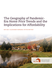 Cover of the paper "The Geography of Pandemic-Era Home Price Trends and the Implications for Affordability."