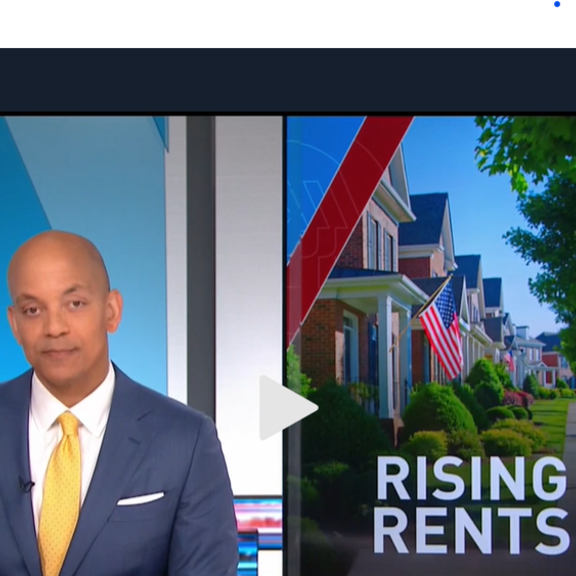 News Anchor Presenting about Rising rents
