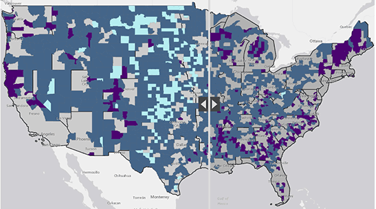 Interactive map of cost burdens in non-metro areas