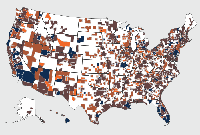 Map of US cost burdens