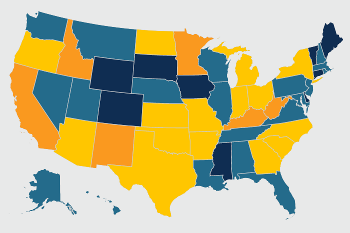 Map of US homelessness increase