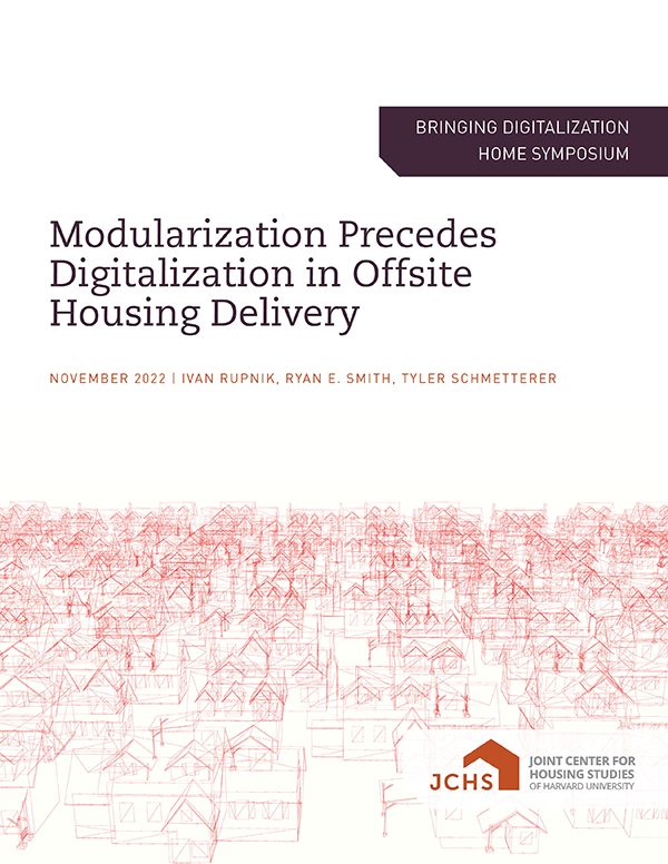 Cover of the paper "Modularization Precedes Digitalization in Offsite Housing Delivery."