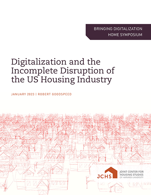 Cover of the paper "Digitalization and the Incomplete Disruption of the US Housing Industry."