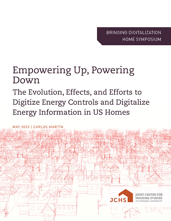 Cover of the paper "Empowering Up, Powering Down: The Evolution, Effects, and Efforts to Digitize Energy Controls and Digitalize Energy Information in US Homes."