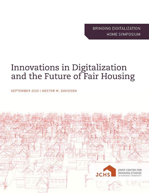 Cover of the paper "Innovations in Digitalization and the Future of Fair Housing."