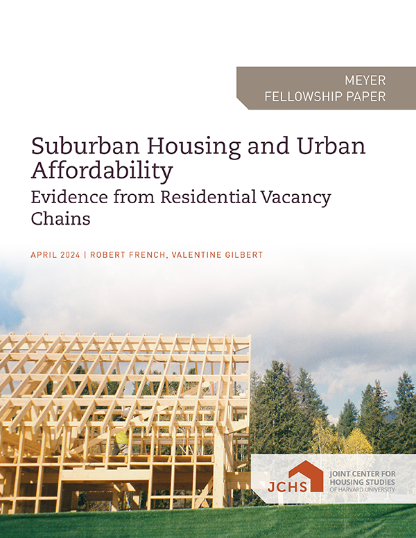 Cover of the paper "Suburban Housing and Urban Affordability: Evidence from Residential Vacancy Chains."