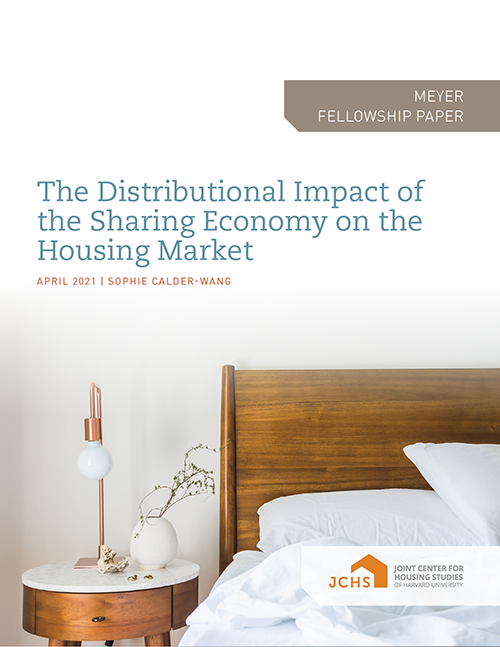 Cover of the paper "The Distributional Impact ofthe Sharing Economy on the Housing Market."