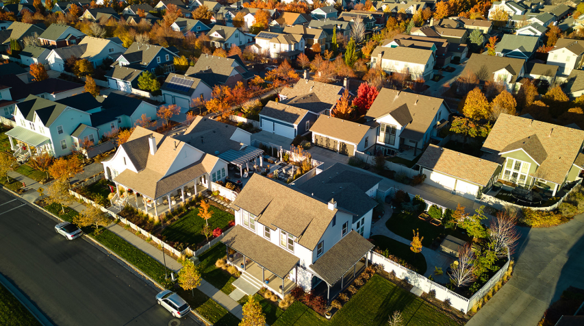 Homes in a suburban neighborhood.