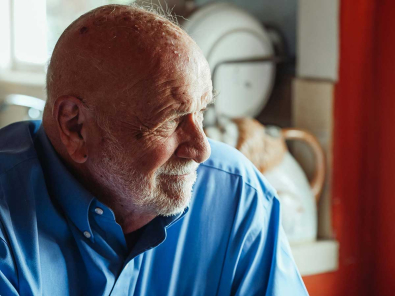 Older man at home