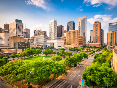 Houston skyline.