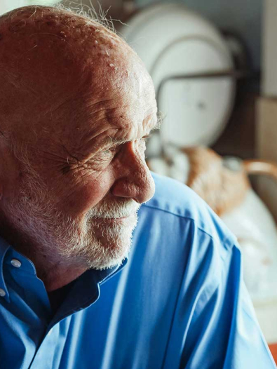 Older man at home