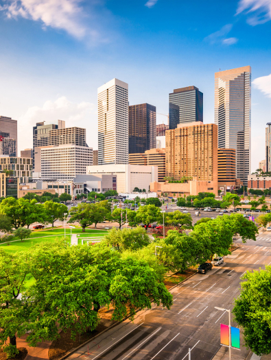 Houston skyline.