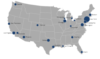 Map of the US linking to interactive map.