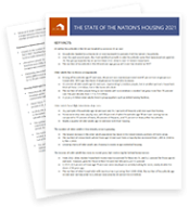 The State of the Nation's Housing 2021 Fact Sheet