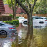 Flooded vehicles.