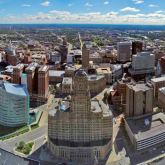 Aerial view of Buffalo, NY.