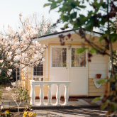 Accessory dwelling unit in a yard.