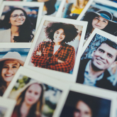 Polaroids of people. 