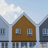 Colorful rowhouses. 