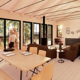Older couple in their modern and spacious home.