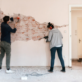Couple renovating their home