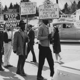 CORE-sponsored demonstration at realtor office of Picture Floor Plans, Inc., May 2, 1964, Seattle Municipal Archives