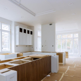Kitchen being renovated