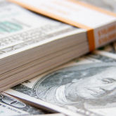 Stack of hundred-dollar notes.