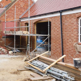 Brick home being renovated