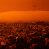View of wildvire smoke over San Francisco.