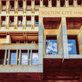 View of Boston City Hall.