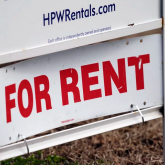 For rent sign.