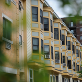 View of new housing development in Cambridge, MA