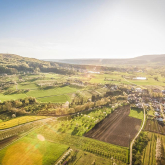 Aerial view of a rural area