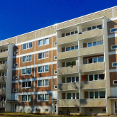 Middle income apartment building.