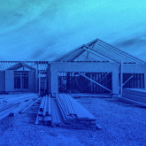 A house under construction.
