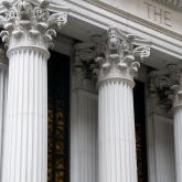 Bank building.