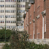 Chicago apartment buildings.