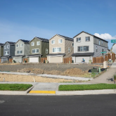 Single-family houses on small lots.