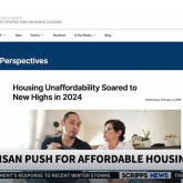 Screenshot of housing affordability blog on JCHS website.