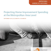 Cover of the paper "Projecting Home Improvement Spending at the Metropolitan Area Level."