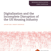 Cover of the paper "Digitalization and the Incomplete Disruption of the US Housing Industry."