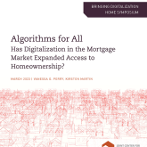 Cover of the paper "Algorithms for All: Has Digitalization in the Mortgage Market Expanded Access to Homeownership?"