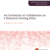 Cover of the paper "An Invitation to Collaborate on a National Zoning Atlas."
