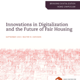 Cover of the paper "Innovations in Digitalization and the Future of Fair Housing."