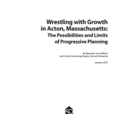 Cover of Wrestling with Growth in Acton paper.