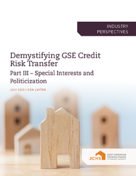 Cover of "Demystifying GSE Credit Risk Transfer: Part III" paper.