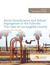 Cover of "Racial Stratification and School Segregation in the Suburbs" paper.