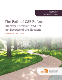 "The Path of GSE Reform" cover.