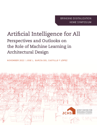 Cover of the paper "Artificial Intelligence for All: Perspectives and Outlooks on the Role of Machine Learning in Architectural Design."